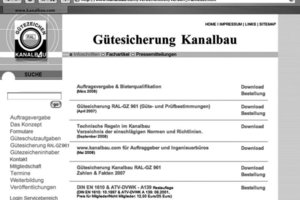  Online abrufbar: Unter www.kanalbau.com in der Rubrik „Veröffentlichungen“ sind die verfügbaren Printmedien aufgelistetAbbildung: Güteschutz Kanalbau 