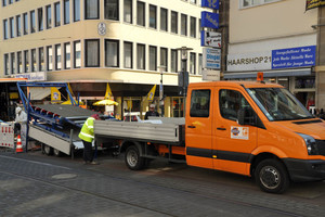  Für die Schlauchlining-Sanierung des Eiprofils 900/1350 wurde das Installationsförderband der Swietelsky-Faber GmbH Kanalsanierung bereit gestellt. 