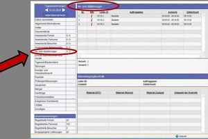  Screenshot DEBt: Anzeige der aktuellen An- und Ablieferungen 