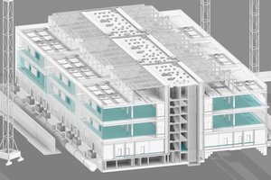  Die ARGE zeichnet u. a. für die komplette 3D-Planung der drei neuen Module am T-Systems-Standort Biere verantwortlich. 