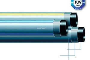  Das egeplast HexelOne Raised Pressure-System ist vom TÜV für den Einsatz für erhöhte Betriebsdrücke zertifiziert. Das werkstoffhomogene PE-Hochdruckrohr verfügt über 3 FunktionsschichtenFoto: egeplast 