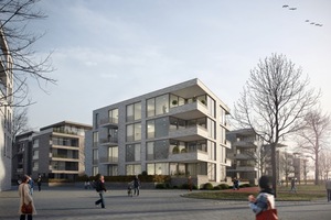  Bebauung Alter Stadthafen Oldenburg, Realisierung 2015 – 2018. Bis zu 20.000 m² Wohnfläche werden mit Abwasserwärme beheizt. 