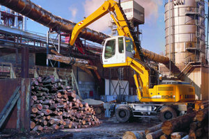  6 Liebherr bietet maßgeschneiderte Maschinen und Technologien für den Güterumschlag. Hierzu auch speziell modifizierte Hydraulikbagger, Hydroseilbagger, Radlader und Laderaupen                         Fotos: Liebherr 