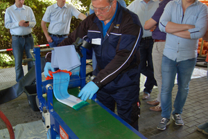  In Zentrum des ersten Trelleborg Open Day stand die Präsentation des innovativen DrainPlusLiners 2.0. 