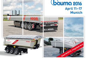  Kögel zeigt sein Bauportfolio auf der bauma 2016 in München. 