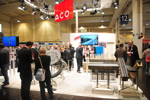  Auf einer neu konzipierten Ausstellungsfläche (Halle 12, Stand 217) wird die ACO Tiefbau Vertrieb GmbH zur InfraTech 2016 in Essen ihre Systemlösungen aus der ACO Systemkette präsentieren. 