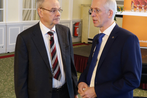  Für die Belange der Leitungsbauunternehmen ziehen Michael Knipper und Dieter Hesselmann (r.) an einem Strang. Foto: rbv 