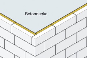  Der Porit-Deckenrandstein dient als Abstellschalung für Ringanker, Ringbalken und Decken 