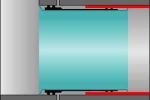  Einbindungsvariante Liner/Schacht. Die EPDM-Gummidichtung wurde so konzipiert, dass in der jeweiligen Nennweite alle üblichen Linerwandstärken (GFK) ausgeglichen werden können.  