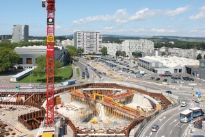  Der Berner Wankdorfkreisel wird knapp 10 m in die Tiefe verlegt – das schafft oben Platz für eine innerstädtische Neugestaltung 