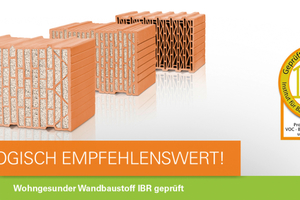  Wohngesunder Wandbaustoff: Mauerziegel von Leipfinger-Bader sind hochwärmedämmend und gelten nach aktuellen Untersuchungen als baubiologisch empfehlenswert. 