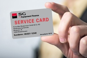  Zusatzservices mit echten monetären Vorteile sind bei den Kunden gefragt. Die neue SG Equipment Finance Service Card bietet Einkaufsvorteile durch von der GEFA bereits vorverhandelte Rabatte und Konditionen, z.B. beim Bezug von Schmierstoffen, Reifen und Fahrzeugersatzteilen 