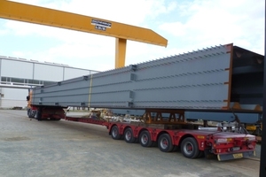  Bis zu 30 m lang waren die gewaltigen Stahlelemente, die von dem Unternehmen Plauen Stahl Technologie&nbsp; für die Brückenunterkonstruktion gefertigt wurden.  
